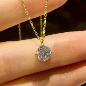 GRA 1-3ct Real Moissanite Diamond Necklace for Woman Wedding Daily Wear Party Original 925 Sterling Silver Luxury Fine Jewelry