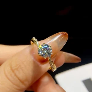 GRA 1ct Twisted Arm Real Moissanite Diamond Ring for Women 925 Sterling Silver Daily Party Gorgeous High Quality Fine Jewelry